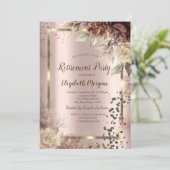 Invitation Chic Terracotta Diamonds Confetti Retraite (Debout devant)