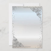 Invitation Chic Tiara en argent, Diamonds Quinceañera (Dos)