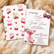 Chic Tini Bit in Love Cherry Martini Enterrement d