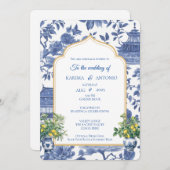 Invitation Chic-tique Infusion de Limoncello en style Chinois (Devant / Derrière)