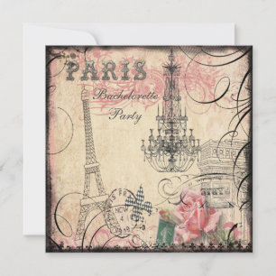 Invitation Chic Tour Eiffel & Bachelorette Party