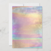 Invitation Chic Tour Eiffel pailleté holographique Quinceañer (Dos)