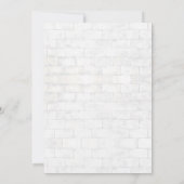 Invitation Chic Tournesol blanc brique grise Floral Anniversa (Dos)