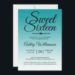 Invitation Chic Tropical Green Ombre Sweet 16 16e anniversair<br><div class="desc">Un design tropical tropical vert ombre douce invitation 16 ans. Le vert vif s'ouvre sur un arrière - plan blanc. Le texte "Sweet sixteen" en noir est défini dans un script moderne. Elégante invitation à la fête du 16ème anniversaire pour un Sweet sixteen glamour, parfait pour elle, la fashionista qui...</div>