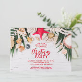 Invitation Chic Tropical Merry Christmas Party (Debout devant)