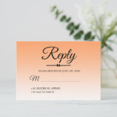 Invitation Chic Tropical Orange Ombre Sweet 16 RSVP (Debout devant)