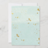 Invitation Chic Turquoise Blue Butterflies Bridesmaigre Déjeu (Dos)