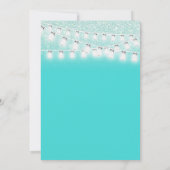 Invitation Chic Turquoise Mason Jar String Mariage Parties sc (Dos)