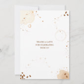 Invitation Chic Un Bébé Brûle Café Brunch Baby shower (Dos)