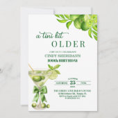 Invitation Chic Un Peu Plus Vieux Lime Martini 100e Anniversa (Devant)