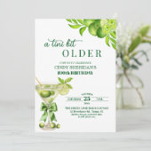 Invitation Chic Un Peu Plus Vieux Lime Martini 100e Anniversa (Debout devant)