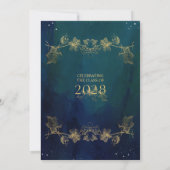 Invitation Chic Une Nuit Sous Les Étoiles Diplôme De L'École (Dos)