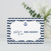 Invitation Chic Vagues de Marine de la Marine BE MON PORTEUR  (Debout devant)