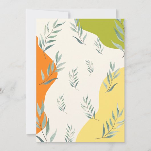 Invitation Chic verdure Bois Animaux Baby shower Forêt (Dos)
