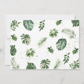 Invitation Chic verdure mignonne Jungle Animaux Baby Sip and  (Dos)