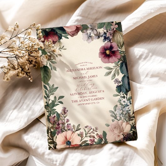 Invitation Chic victorien Royal Floral Mariage
