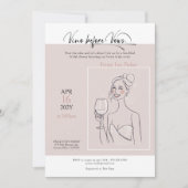 Invitation Chic "Vino avant voeux" dégustation de vin douche  (Devant)