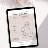 Invitation Chic "Vino avant voeux" dégustation de vin douche 