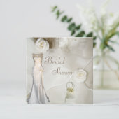 Invitation Chic Vintage Mariage Fête des mariées (Debout devant)