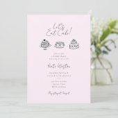 Invitation Chic Vintage Rose Fête de Mariage (Debout devant)