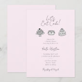 Invitation Chic Vintage Rose Fête de Mariage (Devant / Derrière)