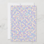 Invitation Chic Violet Bleu Mosaïque Bonjour Quarante Anniver (Dos)