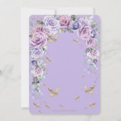 Invitation Chic violet Lavande Lavande Flore Arc Quinceañera (Dos)