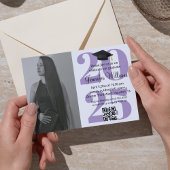 invitation chic violet pour la fête de remise des