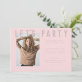 Invitation chic voguish chic chic mod photo fête (Debout devant)