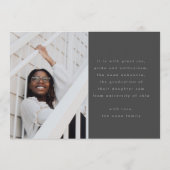 Invitation chic voguish gris chic grise photo moderne Party (Dos)