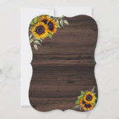 Invitation Chic Watercolor Sunflower Bois Brunch & Bubbly (Dos)