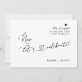 Invitation Chic We Eloped Now Fêtons l'Elopement Photo (Devant)