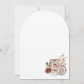 Invitation Chic Western Aquarelle Floral Baby shower Cowboy (Dos)