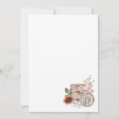 Invitation Chic Western Aquarelle Floral Baby shower Cowboy (Dos)