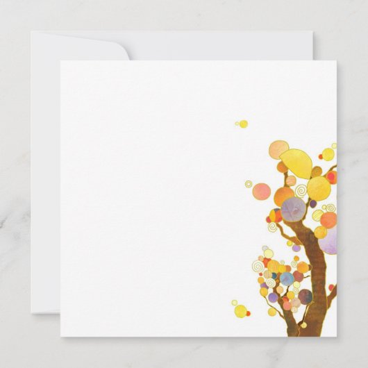 Invitation Chic Whimsical Trees 90e fête d'anniversaire (Dos)