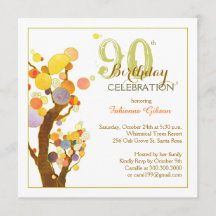 Chic Whimsical Trees 90e fête d'anniversaire