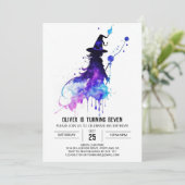 Invitation Chic Whimsical Wizardry Anniversaire (Debout devant)