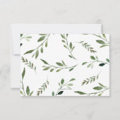 Invitation Chic Woodland Animals Livres verts pour Baby Card (Dos)