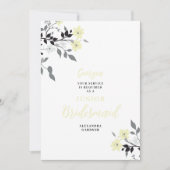 Invitation Chic Yellow Floral Bunch Wedding Jr Bridesmaid (Devant)