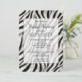Invitation Chic Zebra Print (Debout devant)