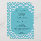 Invitation Chicago Blue - invite de mariage (Devant / Derrière)