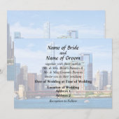 Invitation Chicago IL - Vue depuis le lac Michigan (Devant / Derrière)