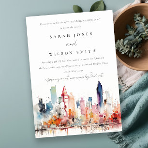 Invitation Chicago Illinois Paysage Mariage Anniversaire