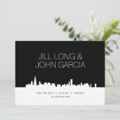 Invitation Chicago Save the Date (Debout devant)