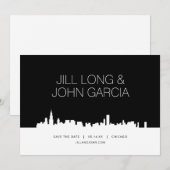 Invitation Chicago Save the Date (Devant / Derrière)