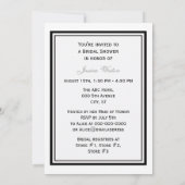 Invitation Chicago Skyline #2 Etched Framed V Fête des mariée (Dos)