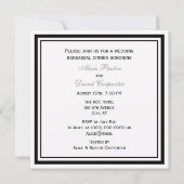 Invitation Chicago Skyline #2 Repas de répétition encadrée (Dos)