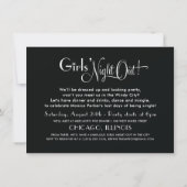 Invitation Chicago Skyline Mariage Bachelorte Party Blanc (Dos)