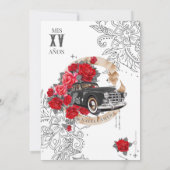 Invitation Chicana Lowrider Rouge Rose Chola Quinceanera (Dos)