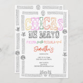 Invitation Chicas de Mayo Fiesta Siesta Tequila Bachelorette (Devant / Derrière)